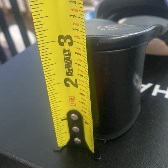 Chanel 20P Black White Pearl Strap CC Logo Slide Slip Sandal Mule Block Heel 38 - Picture 13 of 13